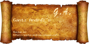 Gantz András névjegykártya